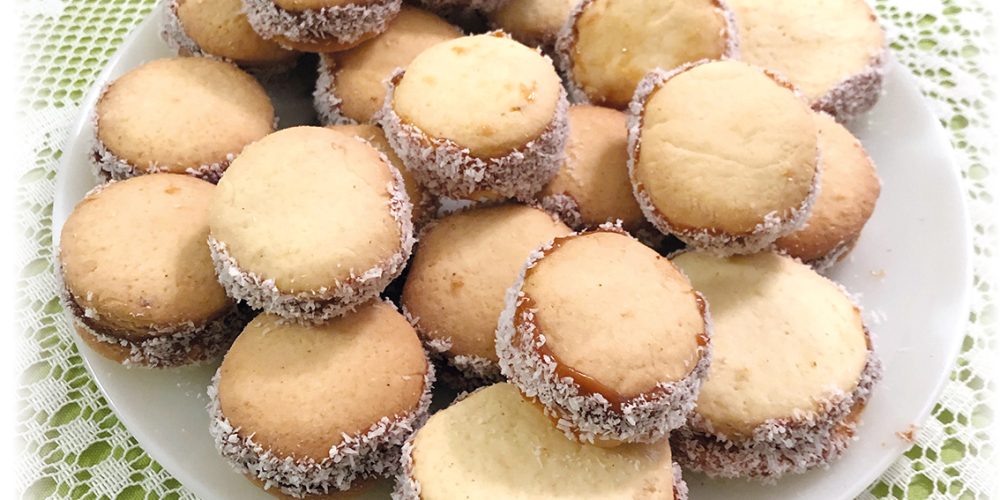 Alfajores de fécula de maíz y dulce de leche