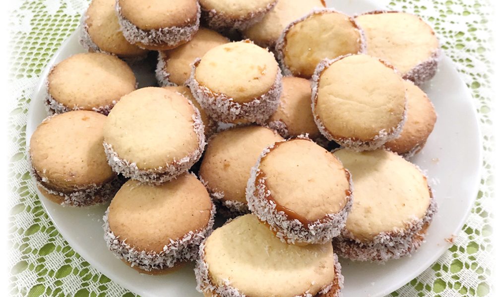Alfajores de fécula de maíz y dulce de leche