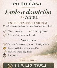 PELUQUERÍA PROFESIONAL – A DOMICILIO – ARIEL