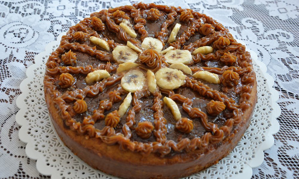 Torta de bananas y dulce de leche