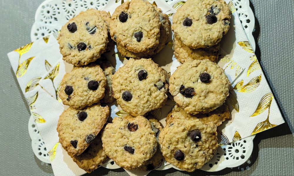 Masitas de avena tradicional con chispas de chocolate