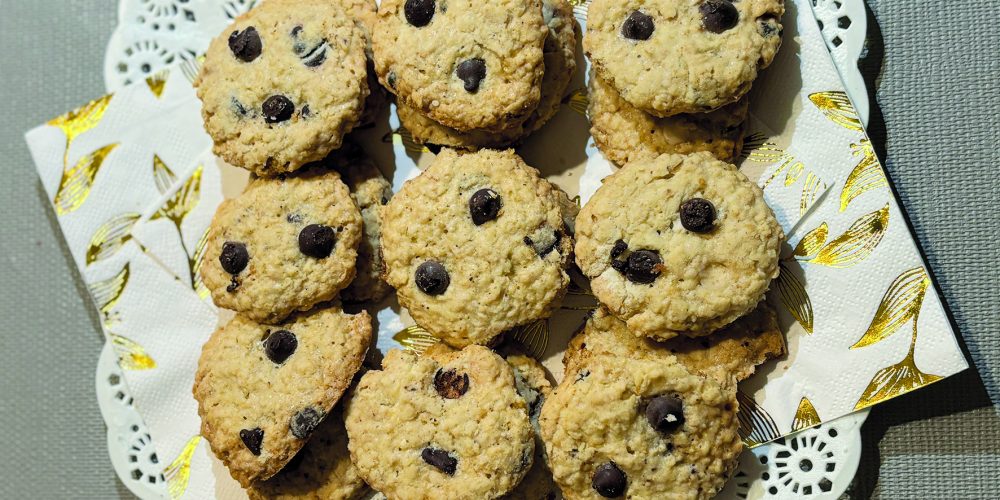 Masitas de avena tradicional con chispas de chocolate