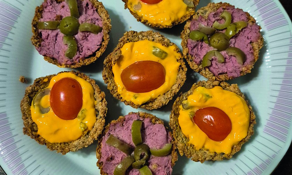 Canastitas de avena con rellenos salados