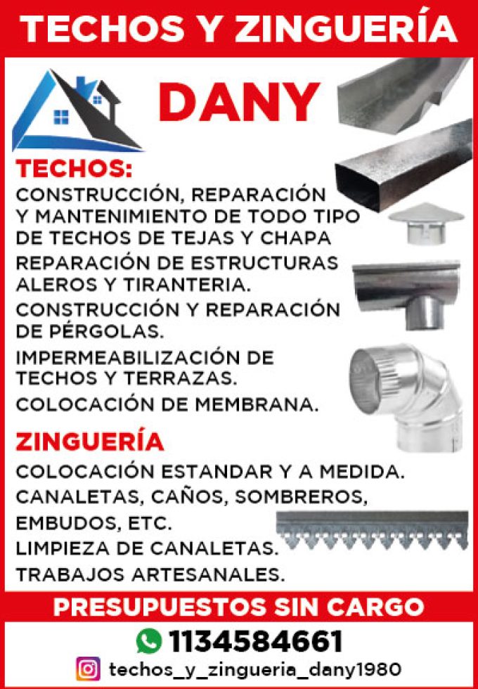 TECHOS Y ZINGUERÍA DANY