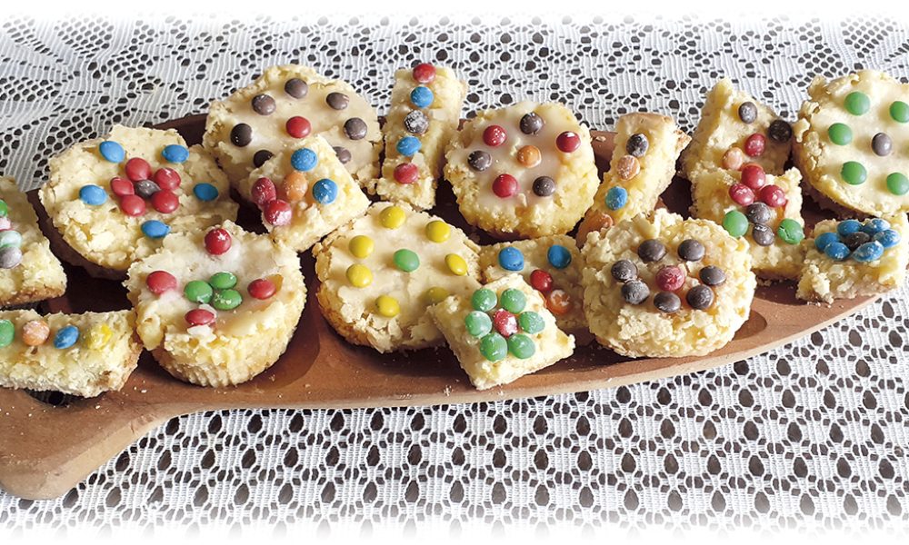 Muffins de mandarinas y chispitas de colores