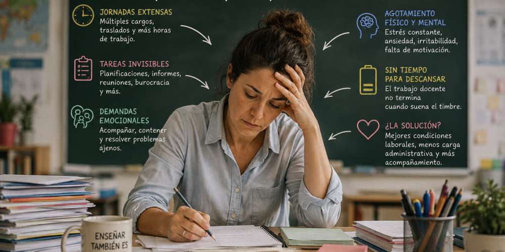 El cansancio docente empieza mucho antes de llegar al aula
