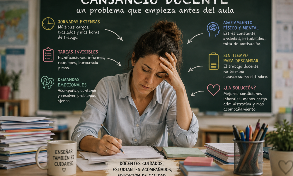 El cansancio docente empieza mucho antes de llegar al aula