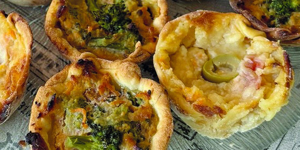 Tartaletas de choclo y de brócolis
